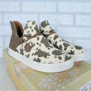 Cow print sneakers